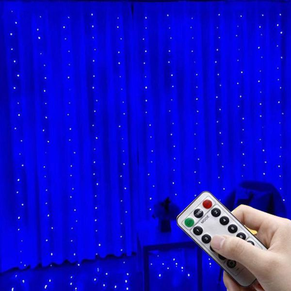 

strings christmas led fairy lights garland curtain string remote control included home decoration bedroom window holiday lighting