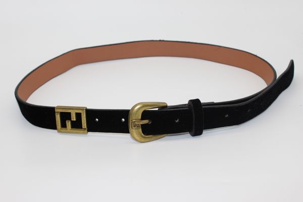 

f suede trend letter buckle women's belts, Black;brown