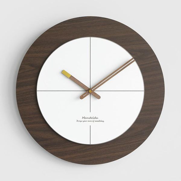 

wooden round wall clock fashion modern office art mechanism design kichen decoracion wand decoratie room decor bj50wc clocks