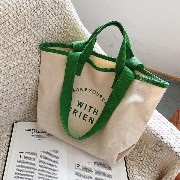 

evening bags large capacity canvas shoulder handbag 2021 summer fashion simple bag portable tote