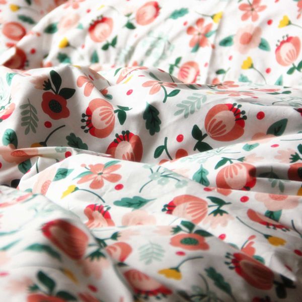 

pastoral thickened cotton twill single bed sheet pillow case double can be equipped with four piece set
