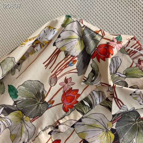

women's blouses & shirts w0849 fashion 2021 runway luxury european design party style clothing, White