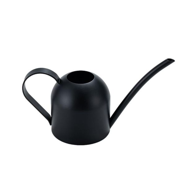 

watering equipments 500ml black flower sprinkler stainless steel long mouth can garden planting pot household supplies