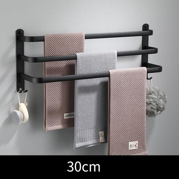 

towel racks 60cm rack hanger rail wall mounted bathroom space aluminum black bar matte holder