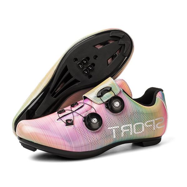 

cycling footwear shoes sneakers men colorful road bike self-locking breathable bicycle athletic racing, Black