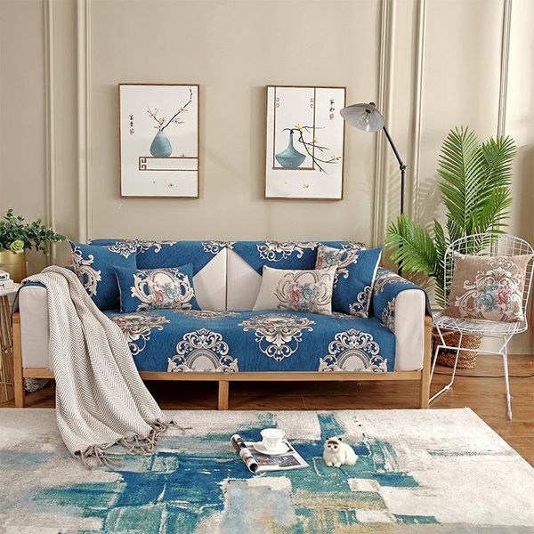 

chair covers sofa cover prited floral slipcover seat non-slip resistant european style armrests couch towel for living room