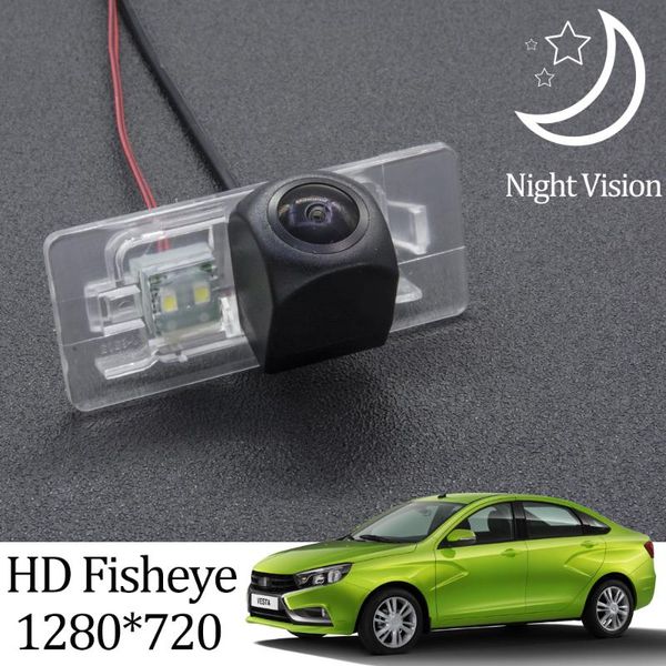 

car rear view cameras& parking sensors owtosin hd 1280*720 fisheye camera for lada vesta sedan sw cross reverse backup accessories