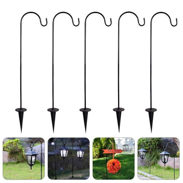 

fencing, trellis & gates 5pcs practical shepherd hooks iron lantern hangers multifunctional garden