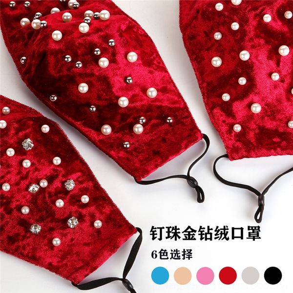 

qpE 2021designer masks washing drill facial ccb nail bead cotton fashion warm winter dust cloth mask