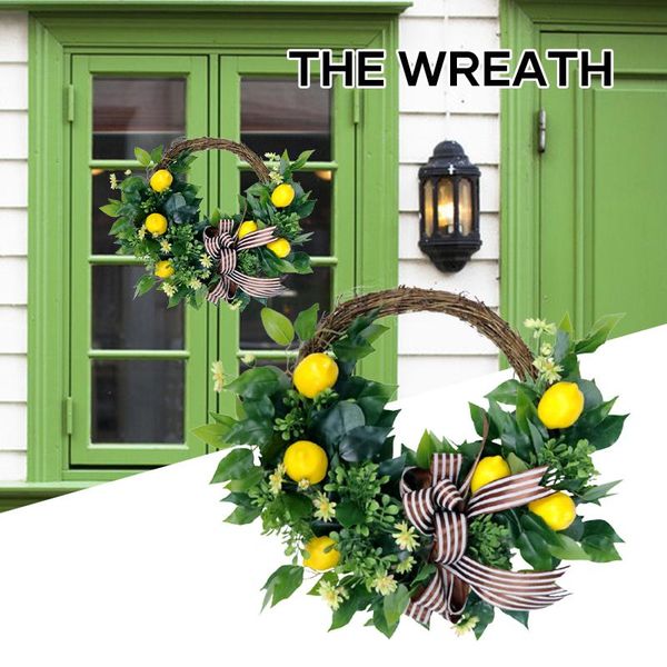 

decorative flowers & wreaths fake with leaves hanging wreath garland for front door window bedroom wall party wedding decoration 50cm