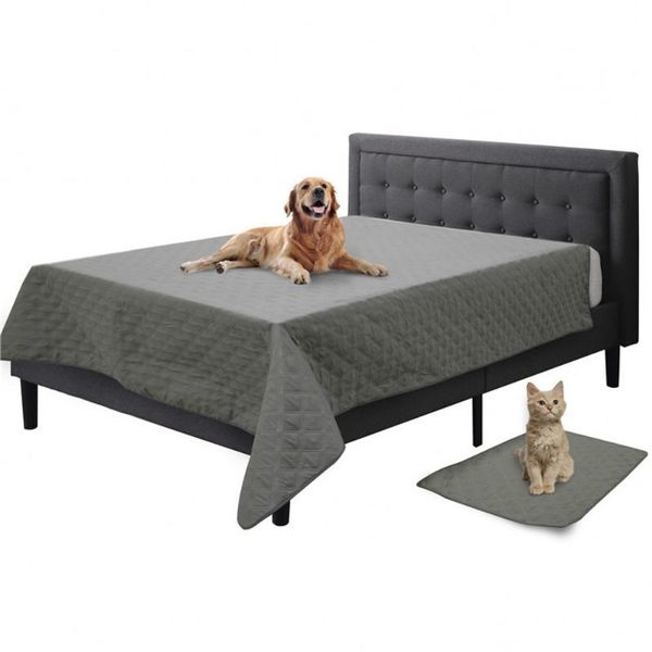 

pet sofa cushion cover leather velvet warm dog cat bed pad dirt-proof waterproof mattress protector fitted sheet kennels & pens