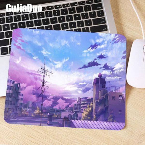 

mouse pads & wrist rests gujiaduo city night view lap rug keyboard carpet pc gamer accessories desksmall pad gaming cs go desk mat