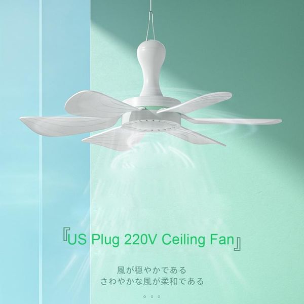 

electric fans 6 leaves one speed ac 220v silent household dormitory bed air cooling hanging fan with switch 8w ceiling