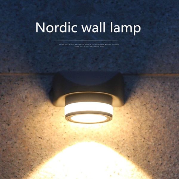 

european-style wall lamp outdoor led nordic waterproof stair corridor circular exterior simple cre lamps