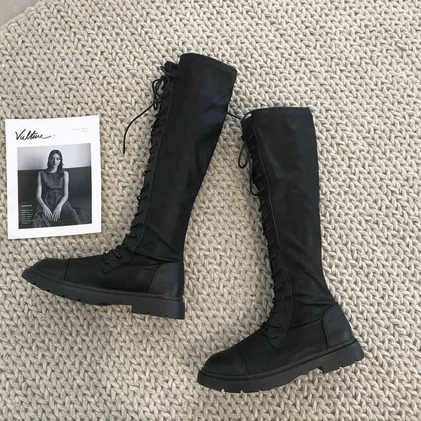 

boots women's 2021 season long elastic force bandage, Black