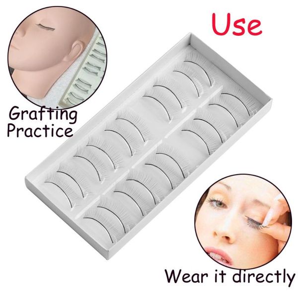 

false eyelashes skonhed 10 pairs fashion handmade training thick extension tools makeup practice