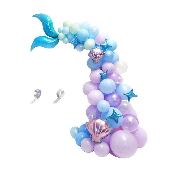 

party decoration 87pcs for child birthday thick wedding lightweight universal diy fish tail latex balloon arch accessories ocean