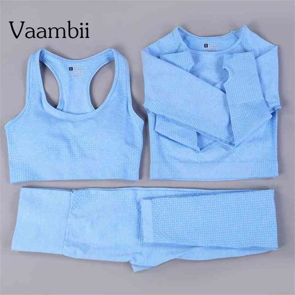 

tracksuits women's tracksuit women sportwear gym sport exercise outfit for woman sports leggings seamless suit fitness 210802, Gray