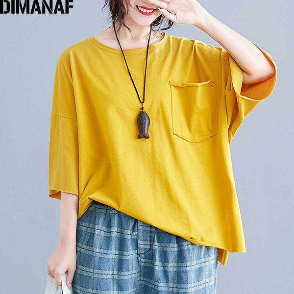 

plus size women solid cotton t-shirts lady tee big batwing summer female loose casual basic tunic clothes 210531, White