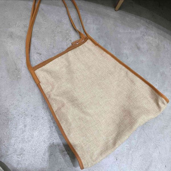 

leather handmade leather with cotton and hemp cloth single shoulder bag women's style big bag black friday 66yy