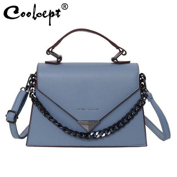 

coolceptpattern single shoulder bag pu leather summer women satchels chains casual candy color daily handbag evening bags