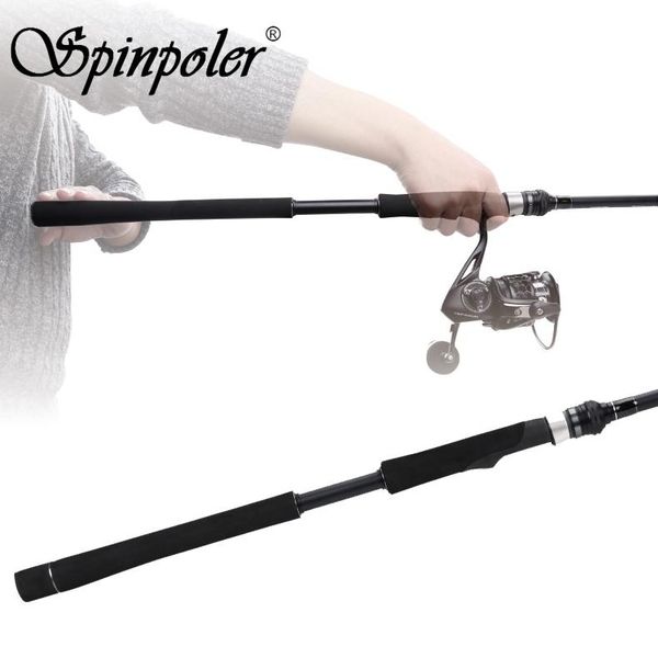 

spinpoler 2.4m mf action, mh power high carbon fiber long-distance saltwater sea bass spinning fishing rod 15-45g lure weight boat rods