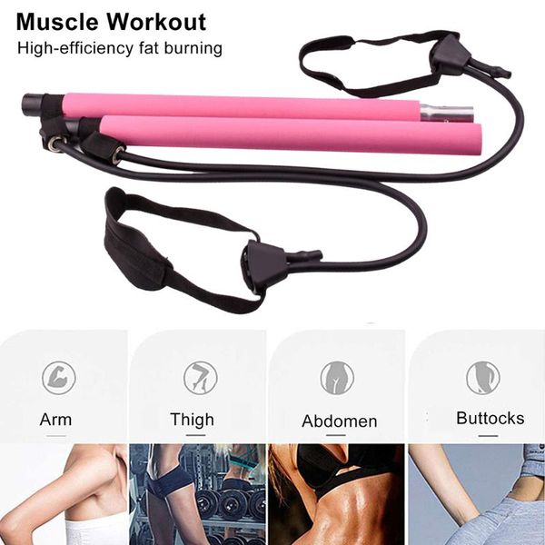 

yoga resistance bands exerciser pull rope portable home workout pilates bar trainer elastic for fitness equipment