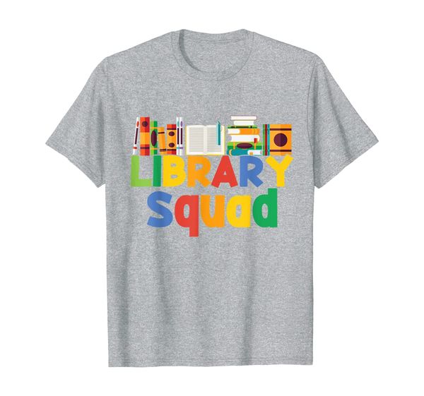 

library squad shirt books lovers teacher librarian t-shirt, White;black