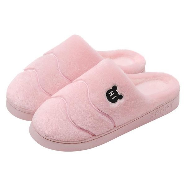 

soft bottom home slippers cotton warm shoes women indoor floor non-slips for bedroom house woman men, Black