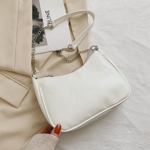 

cross body women solid color pu leather chain handbags totes lady daily shopping shoulder bags youth ladies simple versatile bag