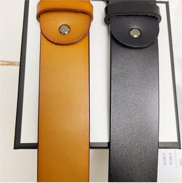 

cattle leather leather belt with packing box for both men and women, Black;brown