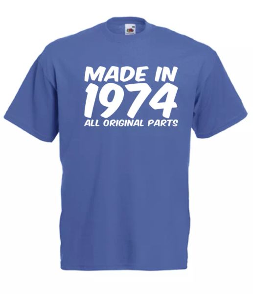 

made in 1974 xmas gift idea mens women t shirts multi-color s-2xl, White;black