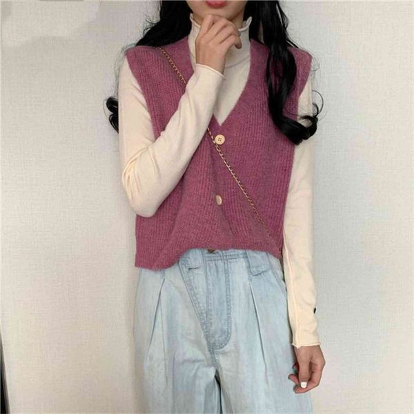 

woman pull hiver knitted women sweater vest for autumn and winter cardigan coat femme chandails, White;black