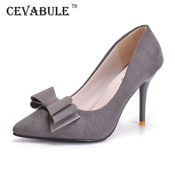 

dress shoes cevabule 2021 spring pointed women's high heel wholesale korean-style bow ultra-high-heel lss, Black