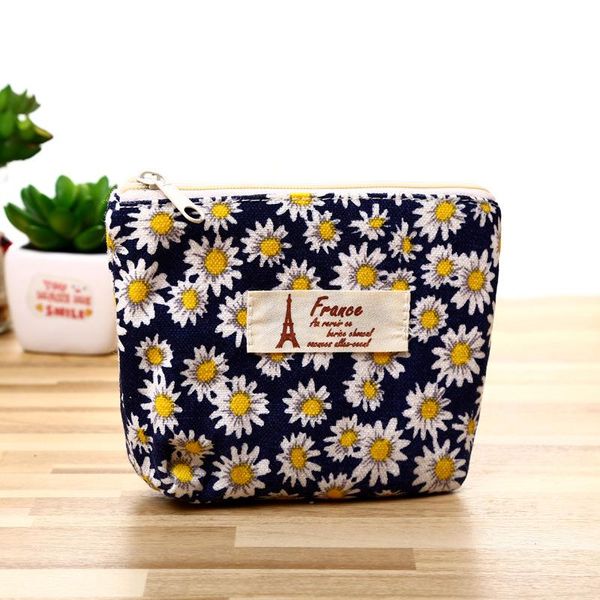 

coin purses canvas retro floral small change purse clutches bag female key card pouch money holder bags, Red;black