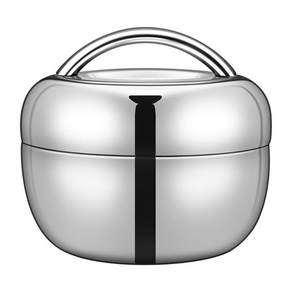 

dinnerware sets double-layer lunchbox portable container stainless steel bento box (1300ml)