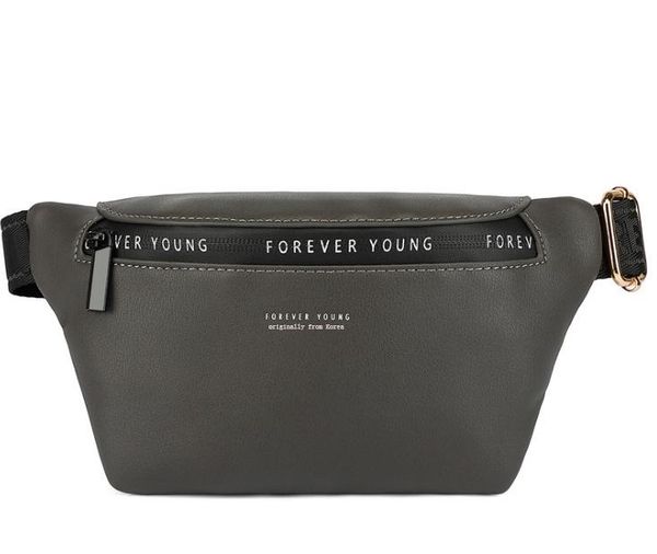 

women's waist bag korean pure color chest large capacity fashion sports belt luxury bags