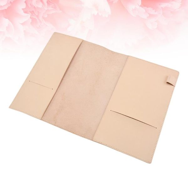 

notebook cover handcrafted leather journal stationery protective for school business (a5) notepads, Purple;pink