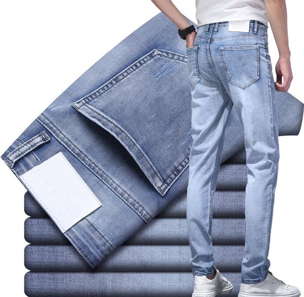 Высококачественные мужские дизайнерские рваные джинсы Хип-хоп Рок Возрождение Жан Проблемные байкерские облегающие мотоциклетные роскошные джинсовые брюки для мужчин Модные мужские брюки