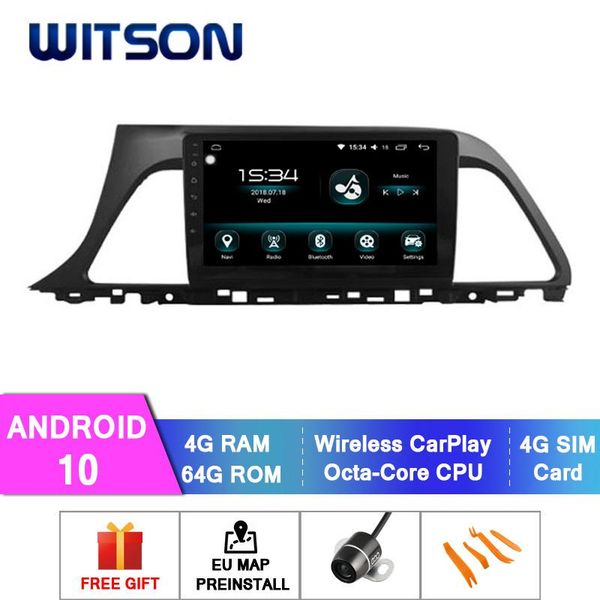 

player witson android 10.0 4+64gb 9" car dvd gps for sonata 2021 audio