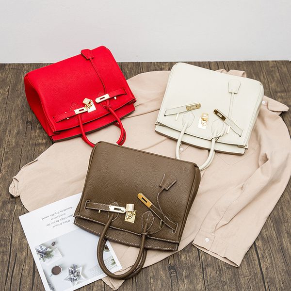 

leather litchi pattern 2020 new portable 30 large capacity bridal underarm bag