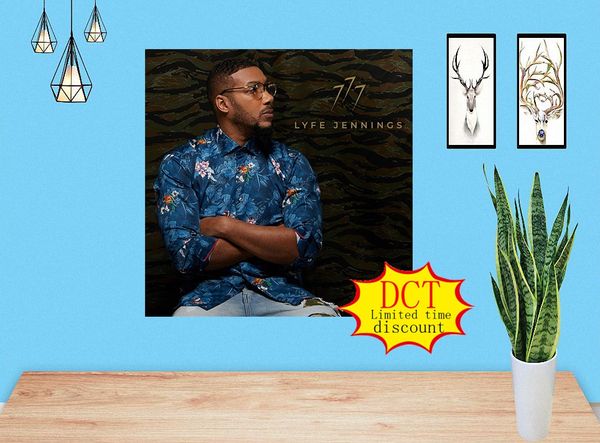 

777 lyfe jennings music album cover silk art print