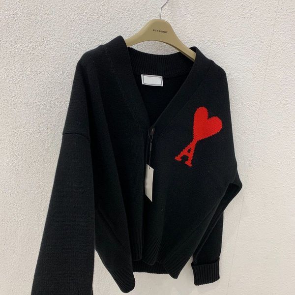 

women's knits, loose french spring heart letter v-neck sweater fashion cardigan coat women s-xl, White
