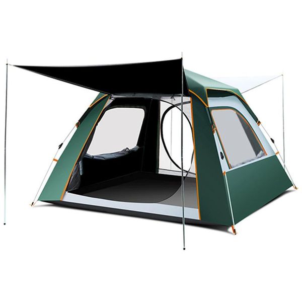 

camping automatic speed drive 3-4 people family vinyl sunscreen thickening rainstorm tent tents and shelters