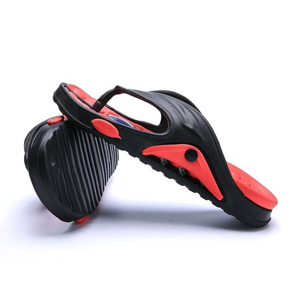 

summer sandals men 2021 flat sandal shoes for foot massage antiskid flip flop designer garden style beach slippers, Black