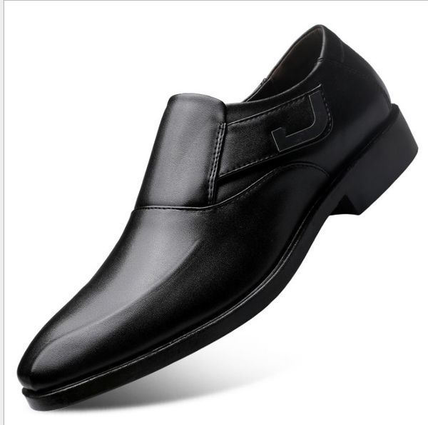 

leather formal business designer dress shoes male office work flat oxford breathable party wedding anniversary shoe 38-48, Black