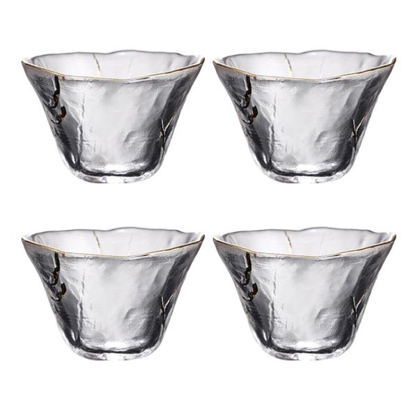 

cups & saucers 4pcs japanese-style sake drinking tea universal glass