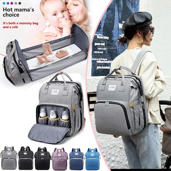

diaper bags 3in1 travel bassinet foldable baby bed bag backpack changing station waterproof portable crib large-capacity