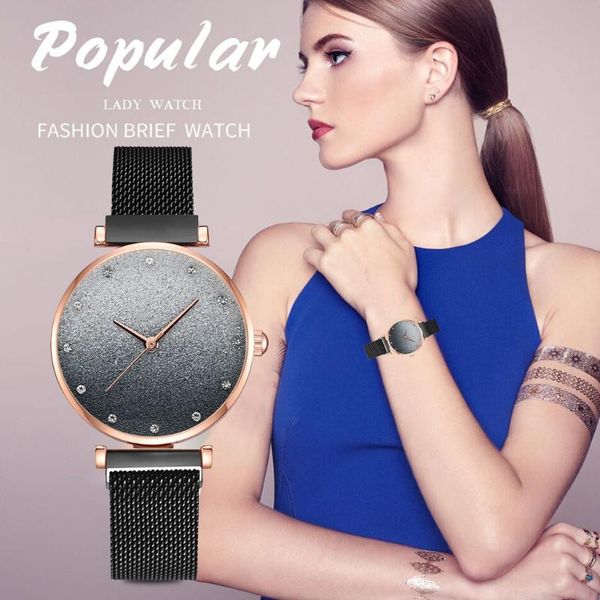 

wristwatches zegarek damski sell est geneva women watches dress watch quartz ladies wrist clock relogio feminino #w, Slivery;brown