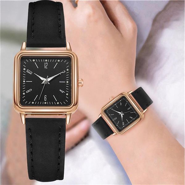 

wristwatches women's luminous square digital watches temperament quartz wrist watch, Slivery;brown